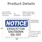 Signmission Exhaust Fan Shutdown On Off, 18 in W x Rectangle, Plastic OS-2PACK-NS-P-1218-L-12210 - alternate 5